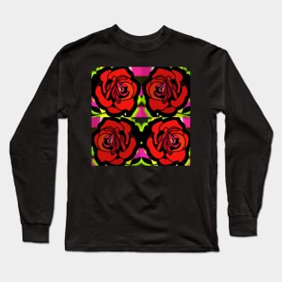 Four Red Roses Long Sleeve T-Shirt